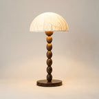 Table Lamp | Textured Dome Shade & Stacked Sphere Stem
