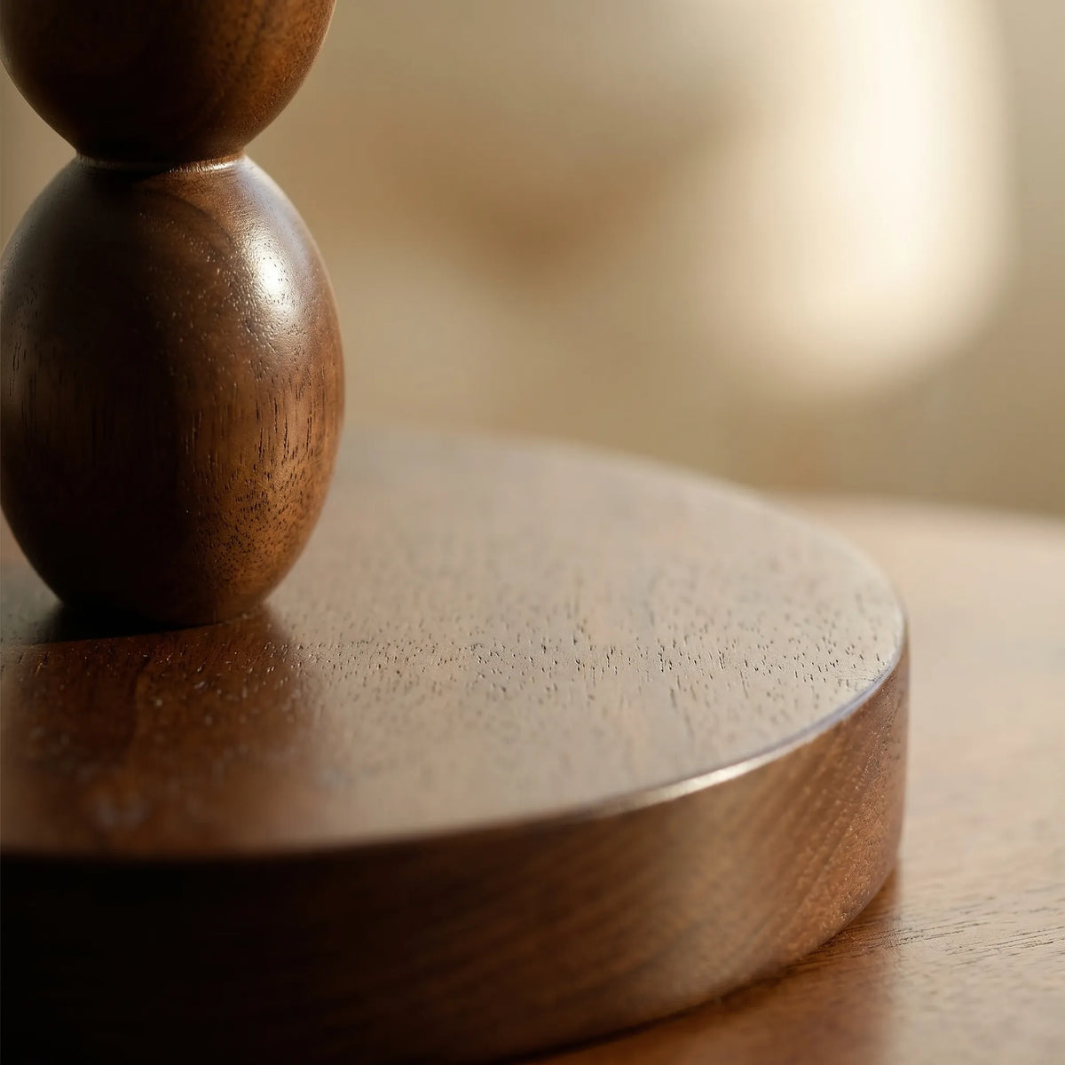 Table Lamp | Textured Dome Shade & Stacked Sphere Stem
