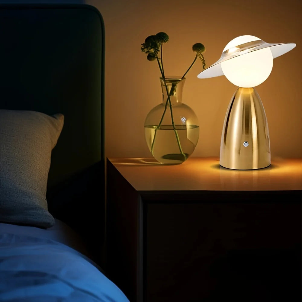 Table Lamp | Touch-Control Dimmable LED & Qi Wireless Charging | Up To 10-Hour Battery