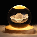 Table Lamp | USB Rechargeable LED & Crystal Glass