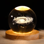 Table Lamp | USB Rechargeable LED & Crystal Glass