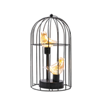 Table Lamp | Vintage Birdcage & Battery-Operated Warm LED