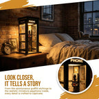 Table Lamp | Vintage Phone Booth Design & Warm Ambient Light | Battery-Powered