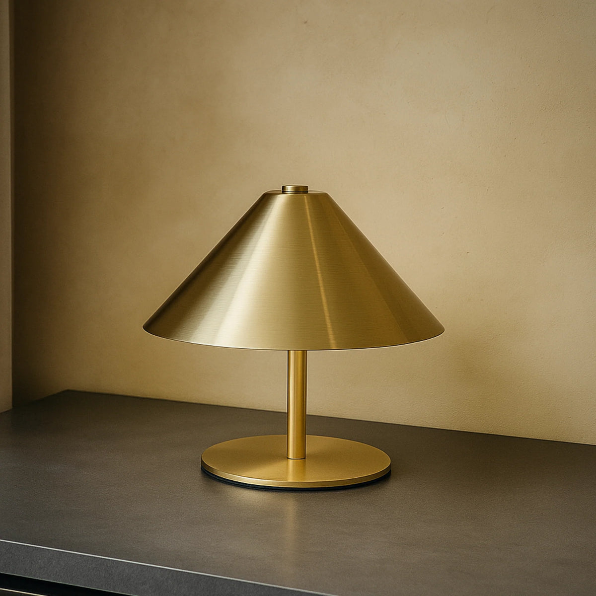 Table Lamp | Wide Cone Shade & Touch Dimming