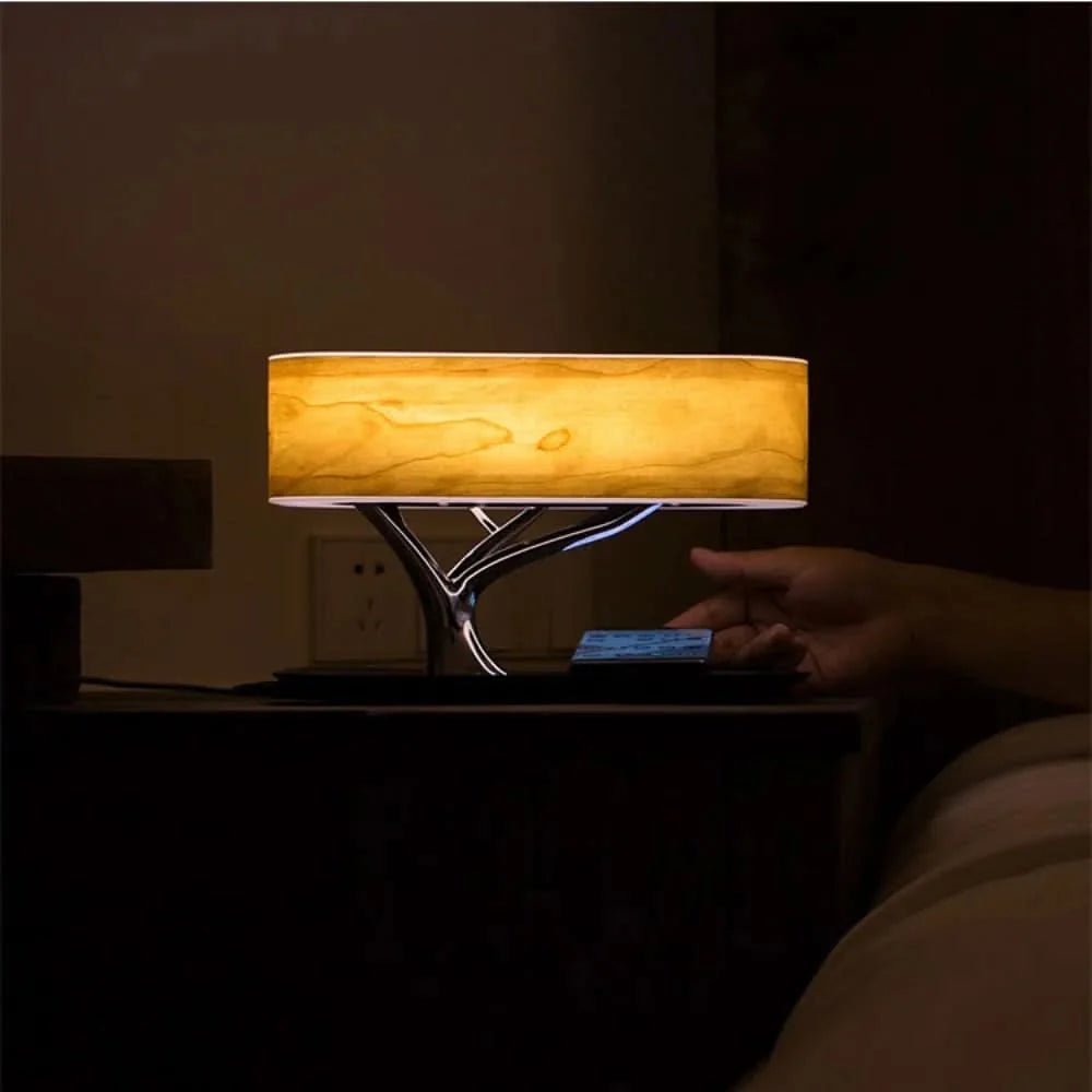 Table Lamp | Wireless Charging, Bluetooth Speaker & Dimmable LED