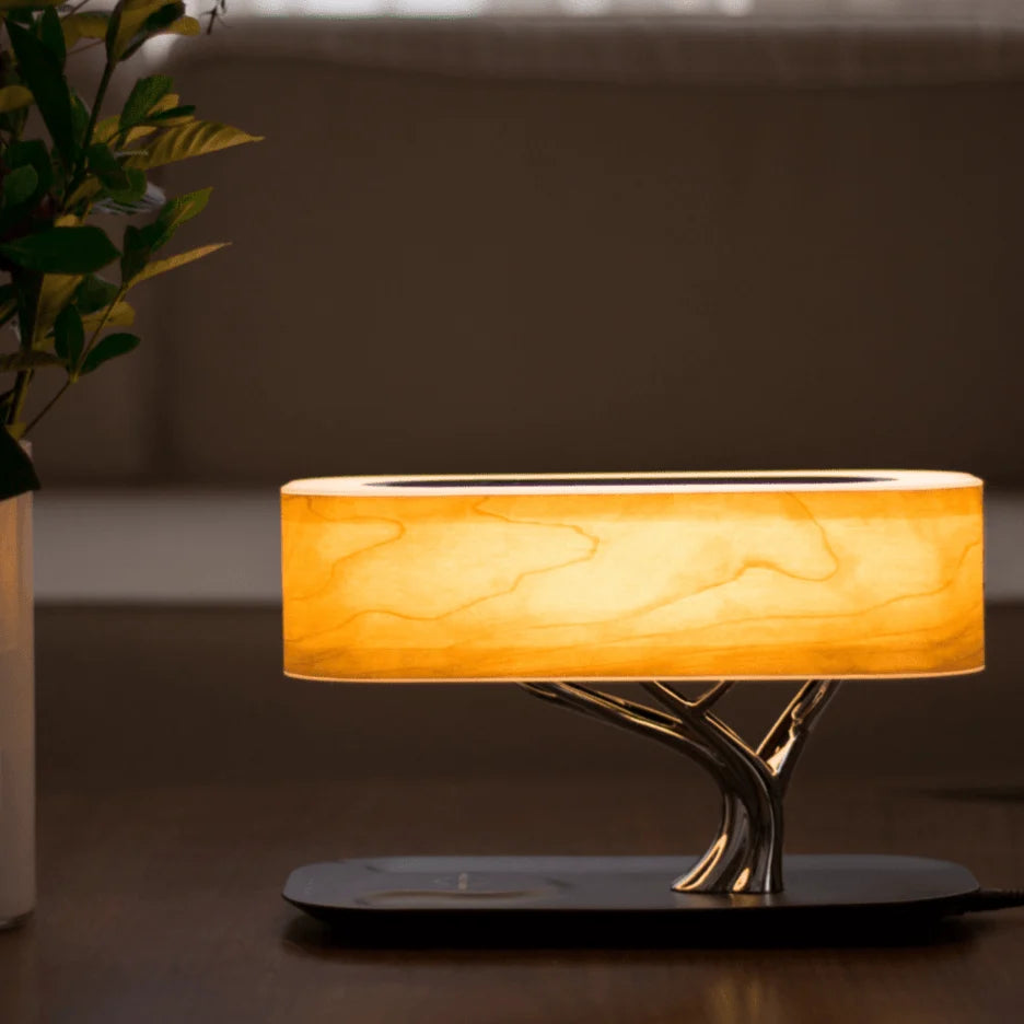 Table Lamp | Wireless Charging, Bluetooth Speaker & Dimmable LED