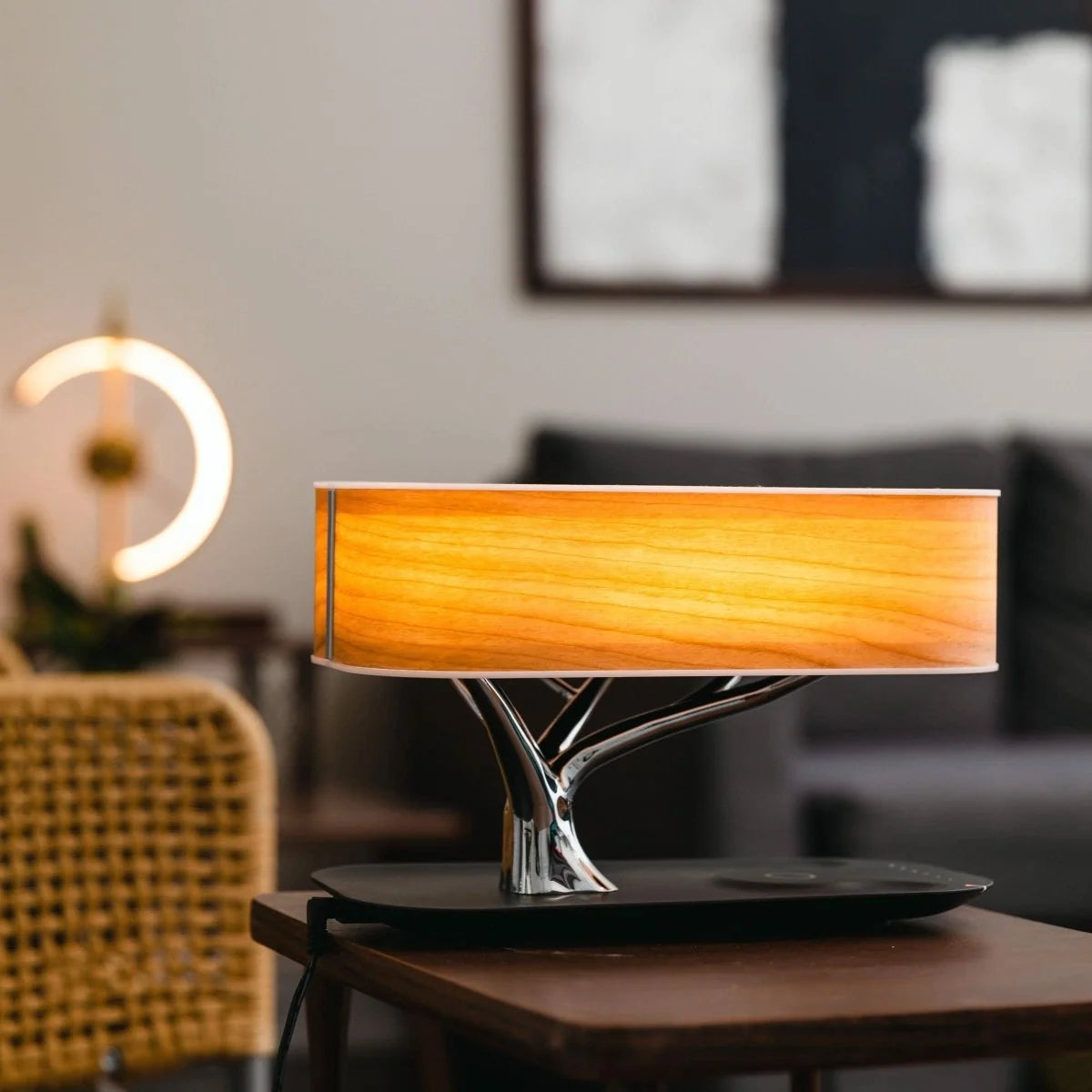 Table Lamp | Wireless Charging, Bluetooth Speaker & Dimmable LED