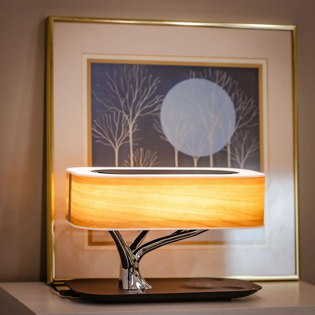 Table Lamp | Wireless Charging, Bluetooth Speaker & Dimmable LED