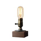 Table Lamp | Industrial Exposed Bulbs | Antique Metal Base