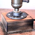 Table Lamp | Industrial Exposed Bulbs | Antique Metal Base