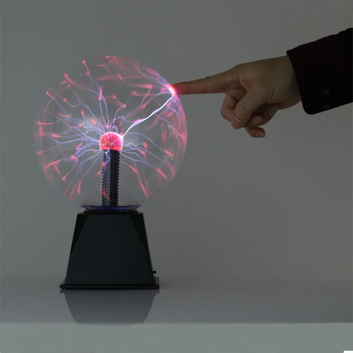 Table Lamp | Interactive Plasma Ball & Glass Globe | Mood Lighting