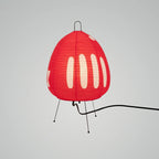Table Lamp | Rice Paper Shade & Retro Silhouette | Iron Base