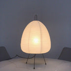 Table Lamp | Rice Paper Shade & Retro Silhouette | Iron Base