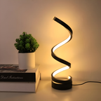 Table Lamp with Spiral Design