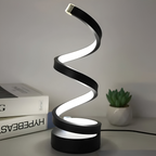 Table Lamp with Spiral Design
