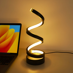 Table Lamp with Spiral Design