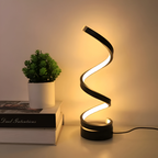 Table Lamp with Spiral Design