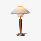 Table Lamp | Wood Base & Fabric Shade | 30 x 44 cm
