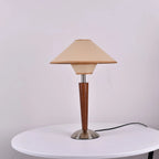 Table Lamp | Wood Base & Fabric Shade | 30 x 44 cm