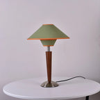 Table Lamp | Wood Base & Fabric Shade | 30 x 44 cm