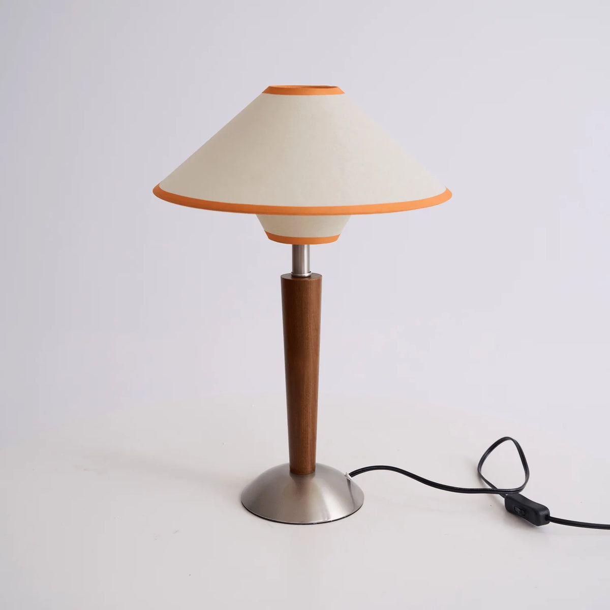 Table Lamp | Wood Base & Fabric Shade | 30 x 44 cm