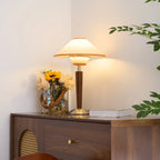 Table Lamp | Wood Base & Fabric Shade | 30 x 44 cm