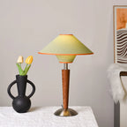 Table Lamp | Wood Base & Fabric Shade | 30 x 44 cm