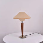 Table Lamp | Wood Base & Fabric Shade | 30 x 44 cm
