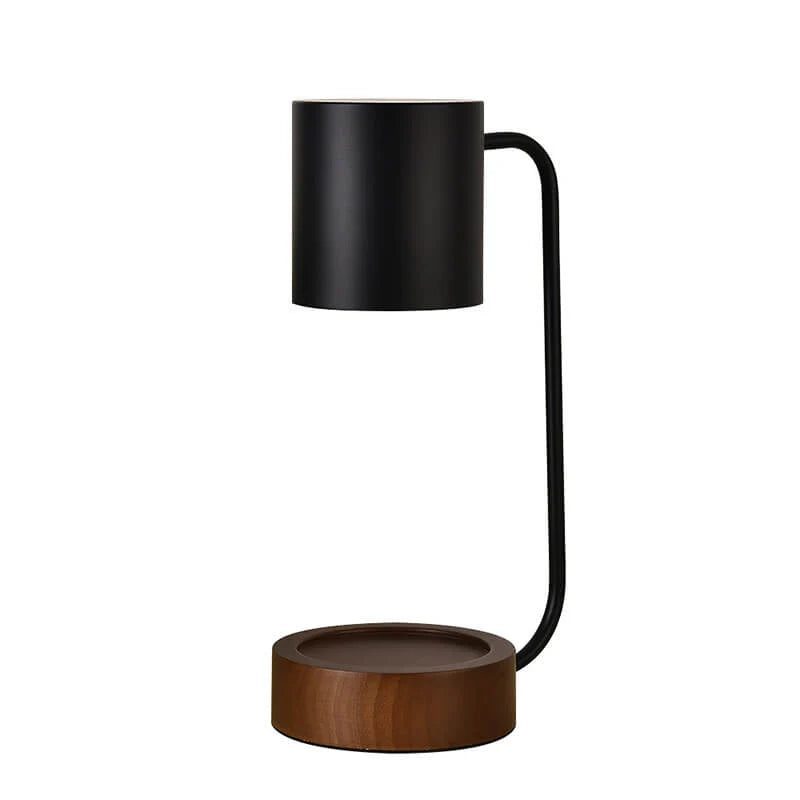 Table Lamp | Wood & Metal With Candle Holder | GU10 Socket