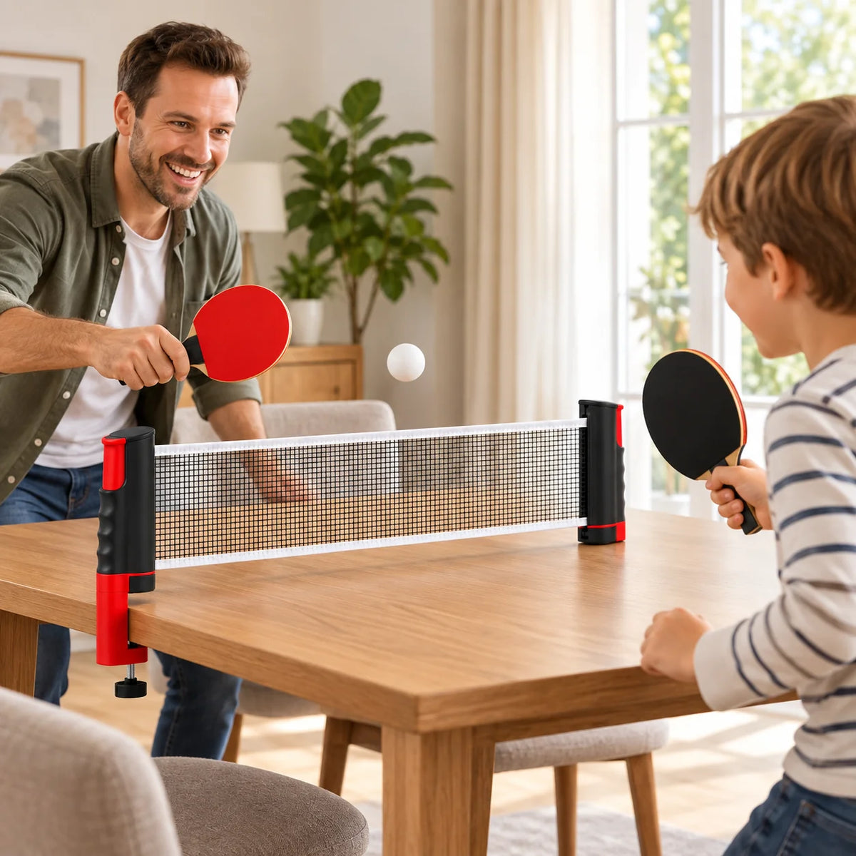 Table Tennis Net | Clamp-On Adjustable & Portable | Fits Most Tables