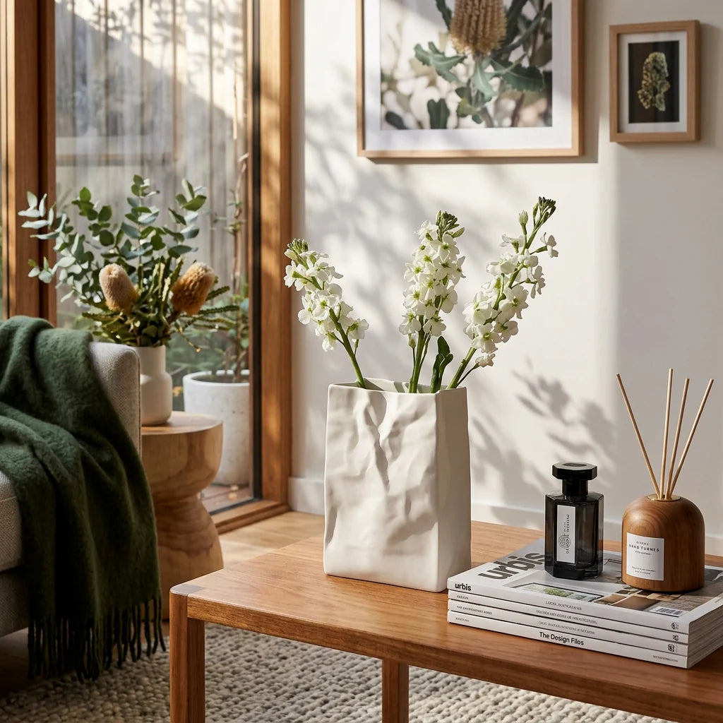 Table Vase | Sculptural Folded-Paper Ceramic
