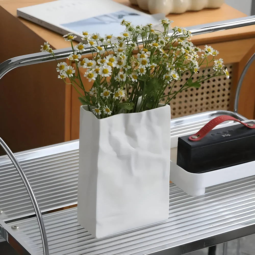 Table Vase | Sculptural Folded-Paper Ceramic