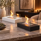 Tabletop Fireplace | Portable Tempered Glass & Ethanol-Fueled | Indoor/Outdoor