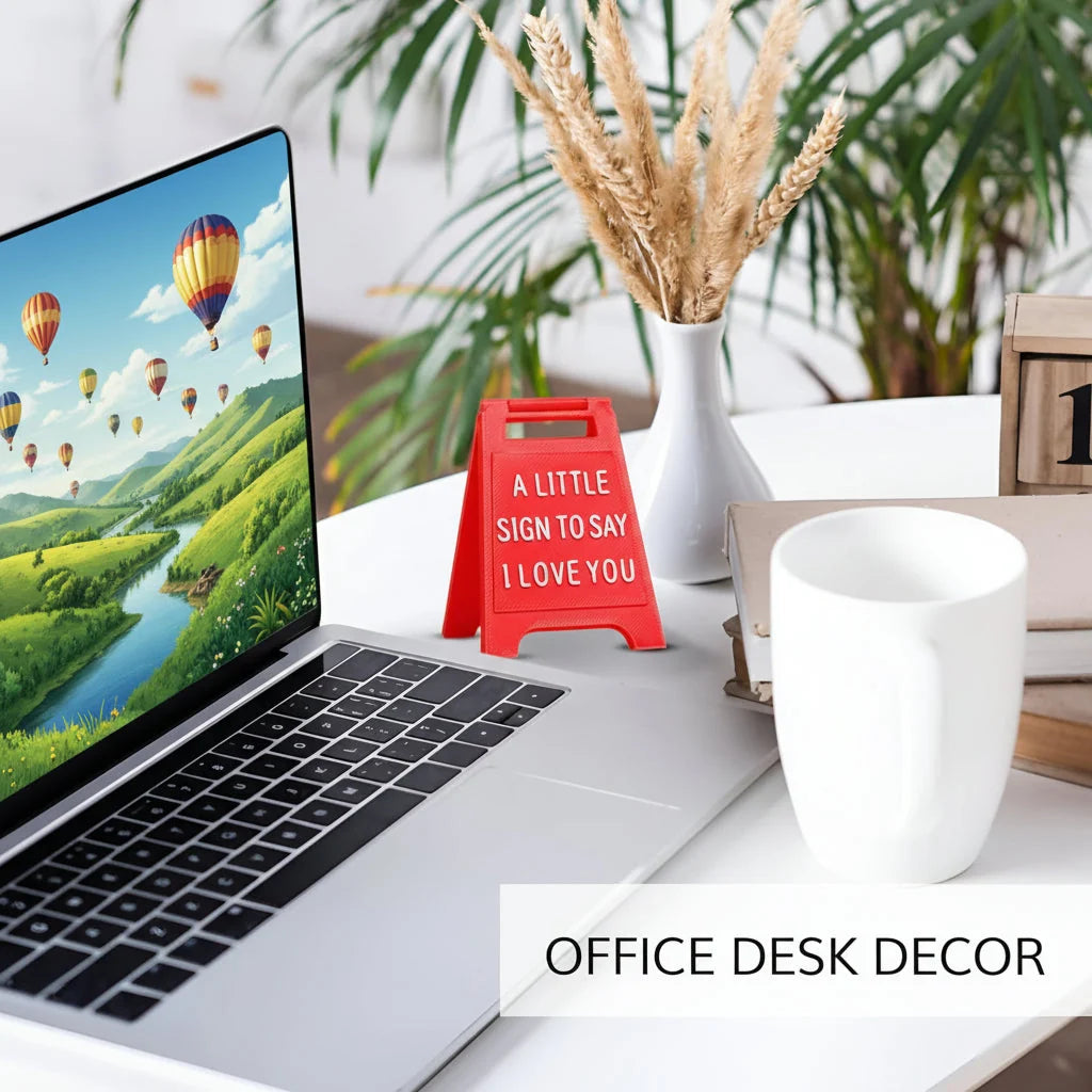 Tabletop Sign | Freestanding & Durable Molded Plastic | 8 Message Options