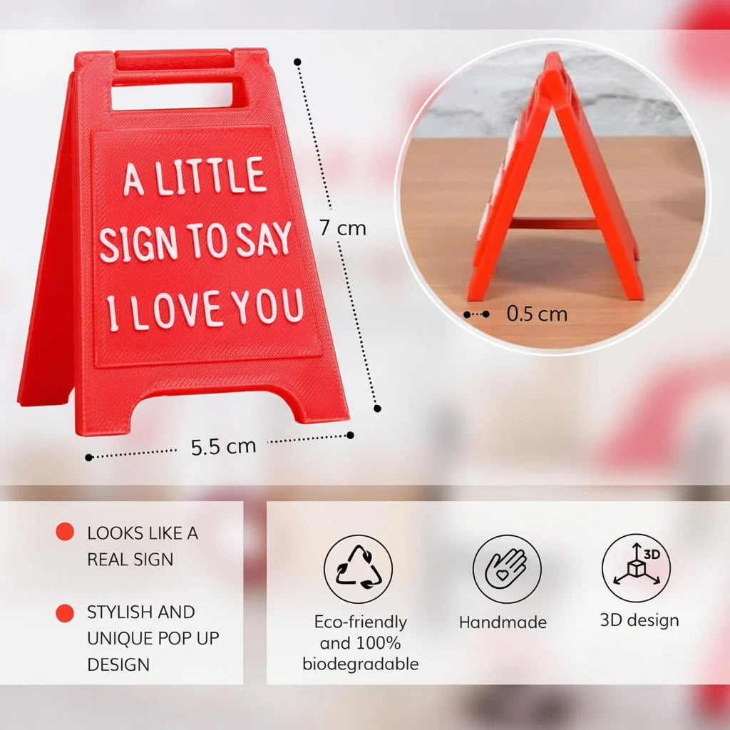 Tabletop Sign | Freestanding & Durable Molded Plastic | 8 Message Options
