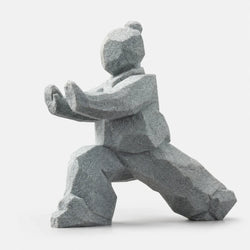 Tai Chi Figurine | 3D-Printed PLA & Matte Marble Finish