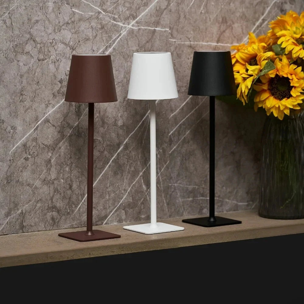 Tall Table Lamp | Touch-Activated Dimmable & Rechargeable | IP54