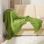 Tassel Knit Blanket
