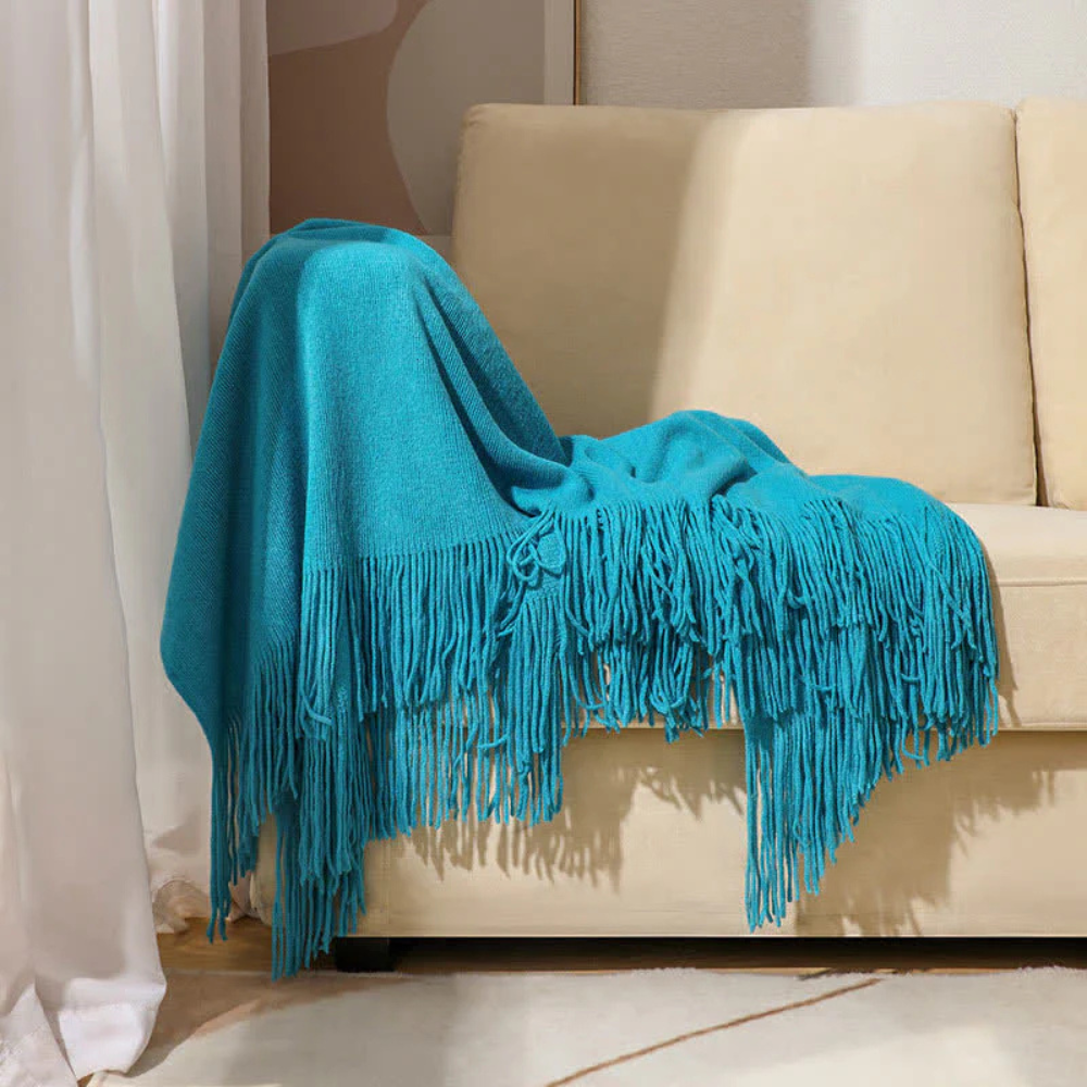 Tassel Knit Blanket