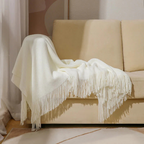 Tassel Knit Blanket