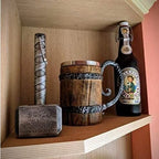 Tavern Mug | Norse-Inspired Carved Design & Double-Walled Insulation | 650 ml