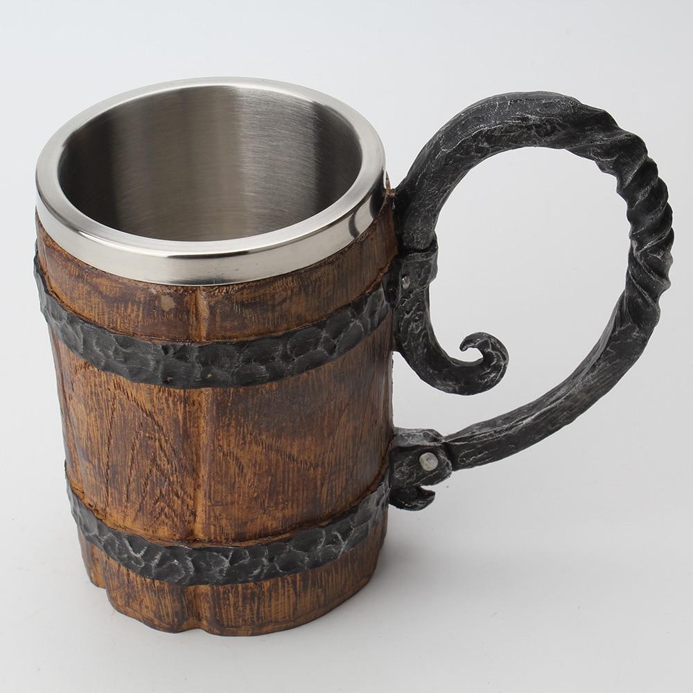 Tavern Mug | Norse-Inspired Carved Design & Double-Walled Insulation | 650 ml