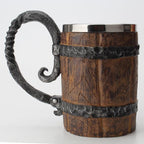 Tavern Mug | Norse-Inspired Carved Design & Double-Walled Insulation | 650 ml