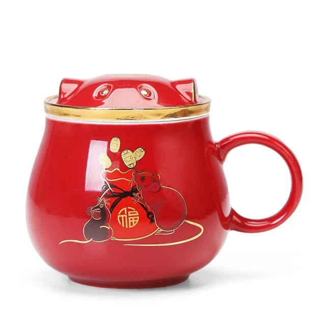 Tea Infuser Cup | Porcelain Removable Infuser Dishwasher & Microwave-Safe