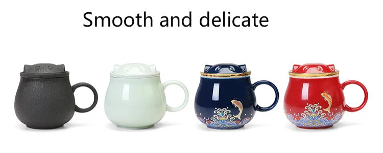 Tea Infuser Cup | Porcelain Removable Infuser Dishwasher & Microwave-Safe