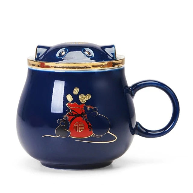 Tea Infuser Cup | Porcelain Removable Infuser Dishwasher & Microwave-Safe