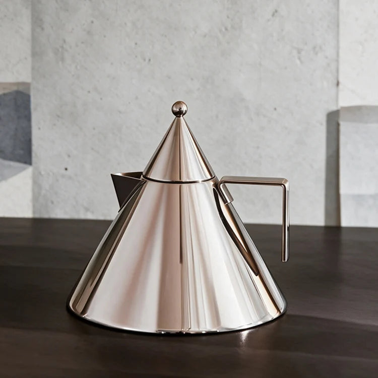 Tea Kettle | Stainless Steel Geometric Cone | Ergonomic Handle
