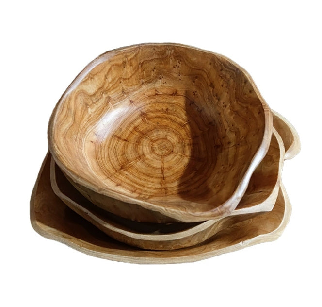 Serving Bowl | Handcrafted Teak Root Wood | 30 cm