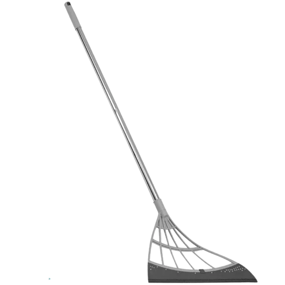 Telescopic Sweeper | Extendable Stainless Steel Rod & Rubber Squeegee Head | 53.1 Inch