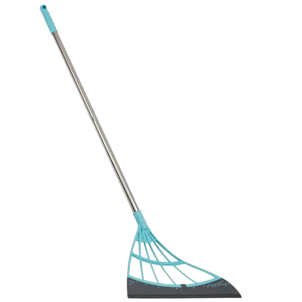 Telescopic Sweeper | Extendable Stainless Steel Rod & Rubber Squeegee Head | 53.1 Inch